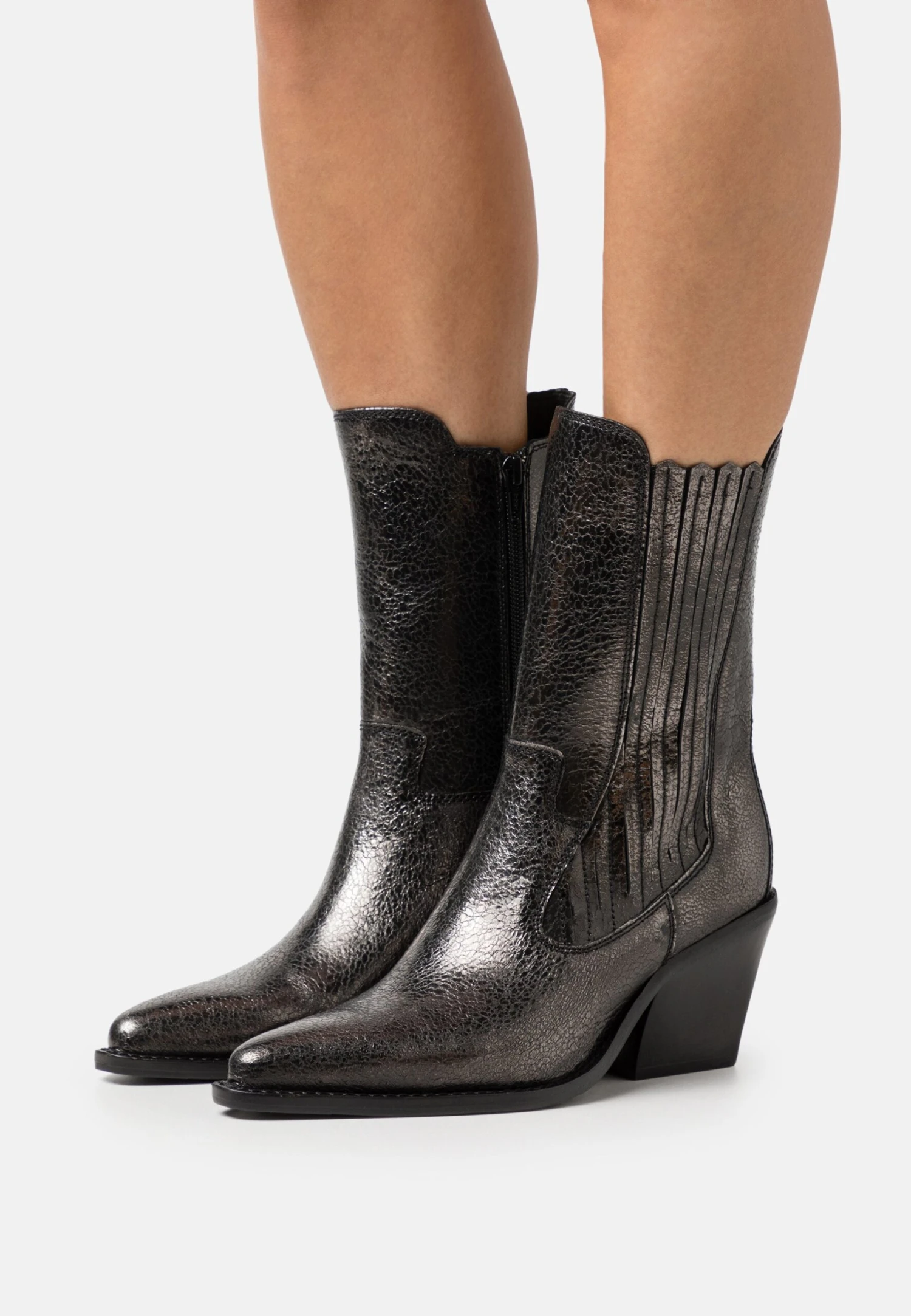 Bronx Next Low Kole - Cowboy/Biker Ankle Boot - Gunmetal 3 Bronx Next Low Kole - Cowboy/Biker Ankle Boot - Gunmetal