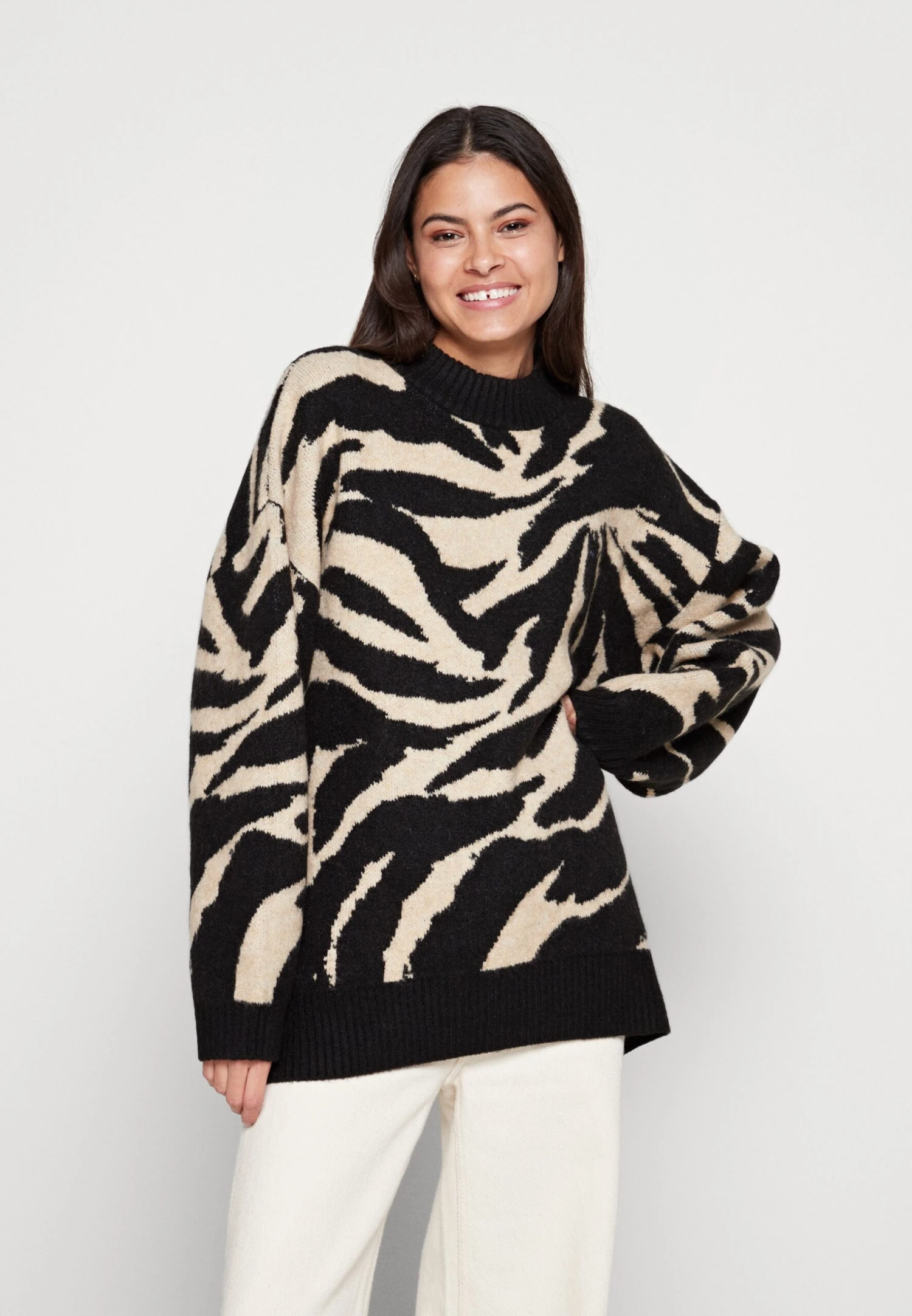 Monki Jumper - Black Dark/Beige 3 Monki Jumper - Black Dark/Beige