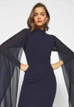 Wal G Cape Sleeve Dress - Cocktail Dress / Party Dress - Navy Blue -Fashion Store 3ba8b4a4fda64aa3a135a24decdb55c0