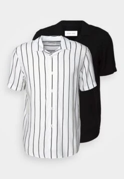 Pier One 2 Pack - Shirt - Black/White -Fashion Store 3fe10c51a5864c25954f7afee7966589