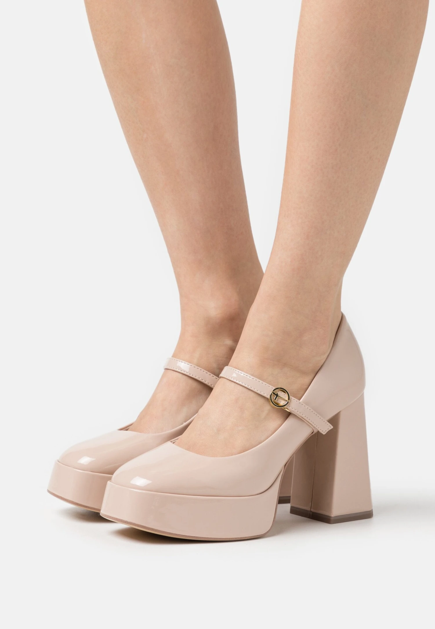 Tamaris Platform Heels - Nude Patent 3 Tamaris Platform Heels - Nude Patent