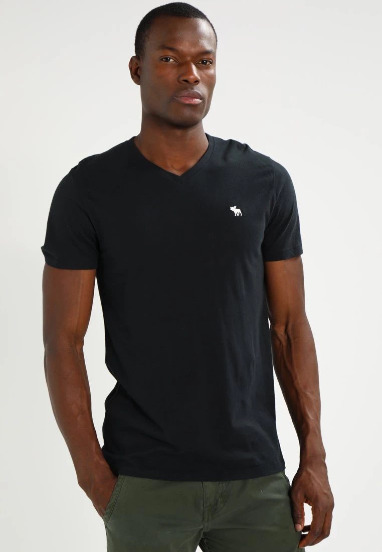 Abercrombie & Fitch Vneck 3 Pack - Basic T-Shirt - White/Black/Grey 6 Abercrombie & Fitch Vneck 3 Pack - Basic T-Shirt - White/Black/Grey - Image 4