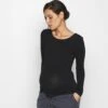 Nursing Function Longsleeve Tee - Long Sleeved Top - Black -Fashion Store 5382ce6fab8443cc880de5409660ec05
