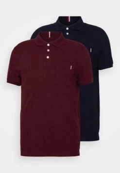 Pier One 2 Pack - Polo Shirt - Blue/Bordeaux -Fashion Store 596d0de14dc04a10bc9519206e472b35