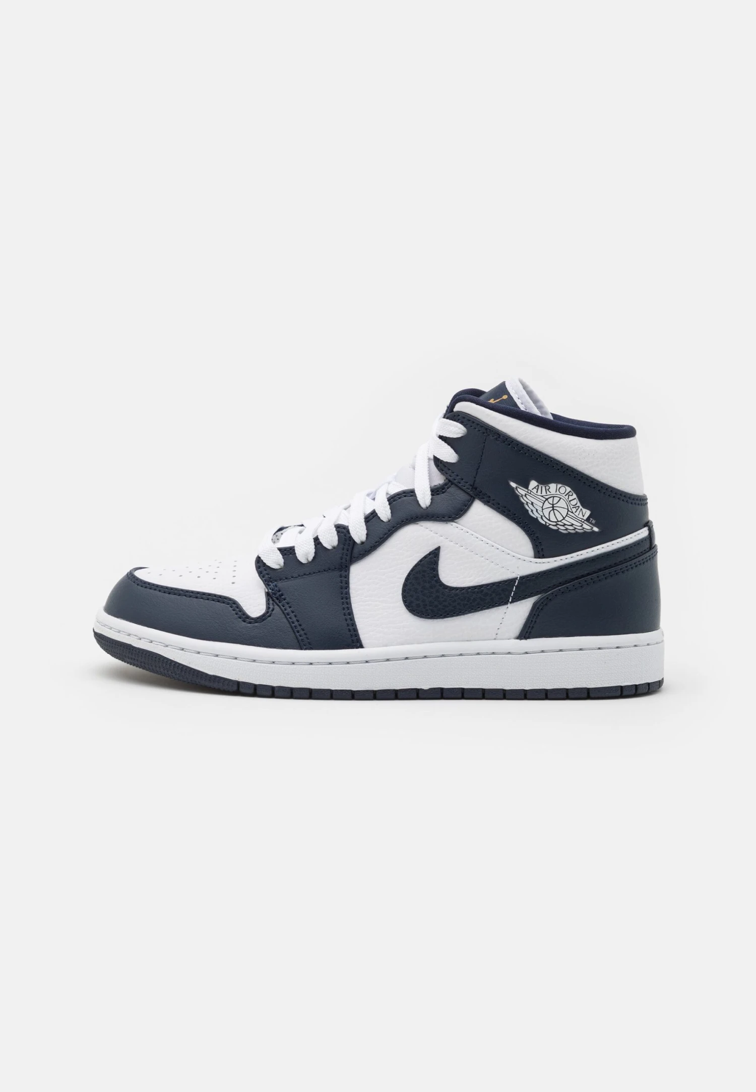 Air Jordan 1 Mid - High-Top Trainers - White/Metallic Gol/Obsidian 4 Air Jordan 1 Mid - High-Top Trainers - White/Metallic Gol/Obsidian - Image 2