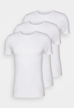 Pier One 3 Pack Muscle Fit- Basic T-Shirt - White -Fashion Store 74e6dafee9a04fa989c9d0d0b4d2897f