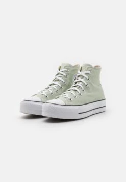 Converse Chuck Taylor All Star Lift Platform Seasonal Color - High-Top Trainers - Summit Sage/White/Black -Fashion Store 8387bdc4c889454d8b02db60da3446df