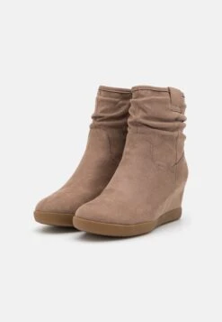Anna Field Winter Boot - Wedge Ankle Boots - Taupe -Fashion Store 8edaf7386eb446aeb0654ef16e40d6b5