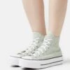 Converse Chuck Taylor All Star Lift Platform Seasonal Color - High-Top Trainers - Summit Sage/White/Black -Fashion Store 921cde45ee474f0493d63c8c3b49383b