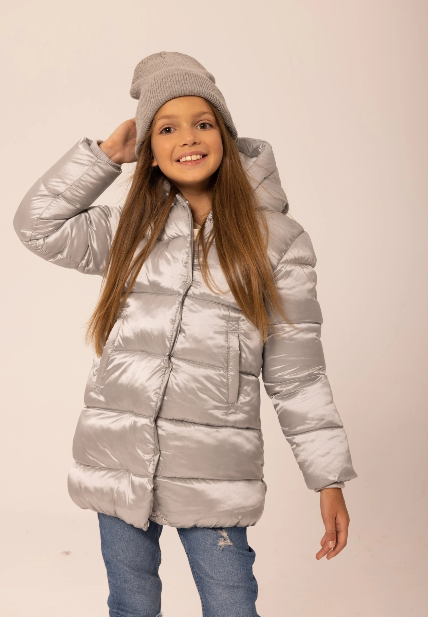 Minoti Winter Coat - Silver 3 Minoti Winter Coat - Silver