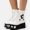 KOI FOOTWEAR Silent Screams Platform Boots - Platform Ankle Boots - White 1 KOI FOOTWEAR Silent Screams Platform Boots - Platform Ankle Boots - White -Fashion Store a1afa7adf4a947cbb9357fb2c440207b