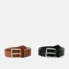Pier One 2 Pack - Belt - 802 - Black_708 - Cognac 2 Pier One 2 Pack - Belt - 802 - Black_708 - Cognac -Fashion Store abeb01e9f66341298bd4d0757b9b6d0e