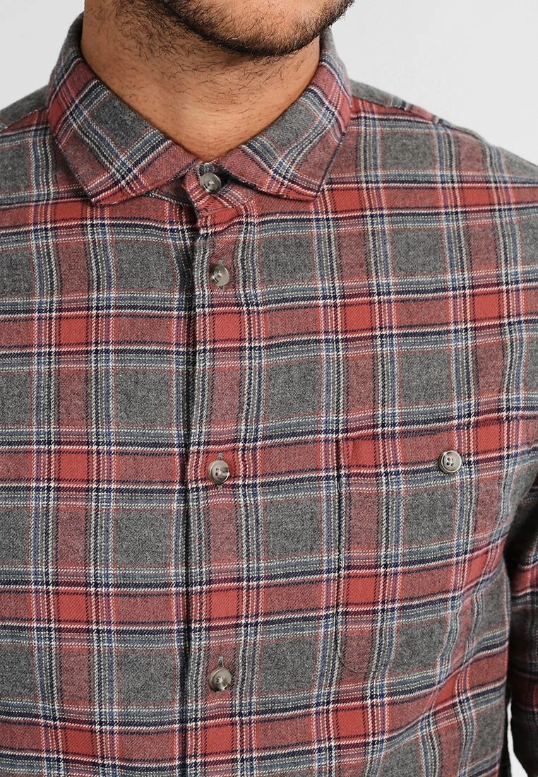 Pier One Shirt - Grey/Coral 6 Pier One Shirt - Grey/Coral - Image 4