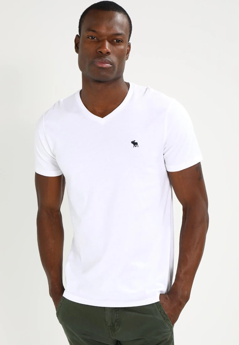 Abercrombie & Fitch Vneck 3 Pack - Basic T-Shirt - White/Black/Grey 4 Abercrombie & Fitch Vneck 3 Pack - Basic T-Shirt - White/Black/Grey - Image 2