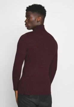 Pier One Muscle Fit Turtle - Jumper - Mottled Bordeaux -Fashion Store bba56a724f204278a980f2e471db433c