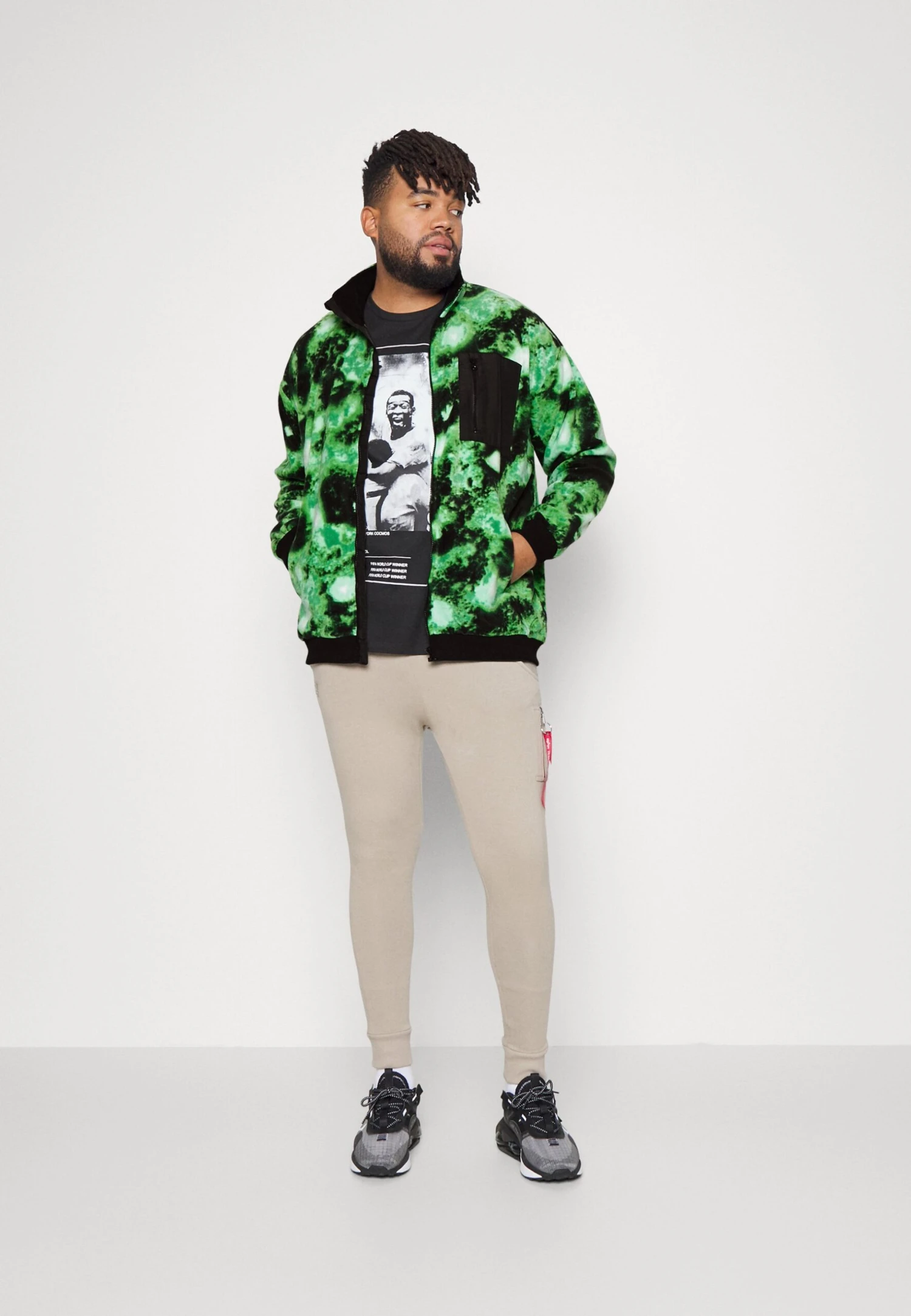 YOURTURN Fleece Jacket - Green 4 YOURTURN Fleece Jacket - Green - Image 2