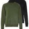 Pier One 2 Pack - Sweatshirt - Khaki/Black -Fashion Store de12feccbd1e47b3bbcb87b59c3bd67a