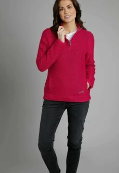 Aria 1/4 Zip Eco Macaroni - Jumper - Berry -Fashion Store de550fd00432453688f4b61be21c62b2