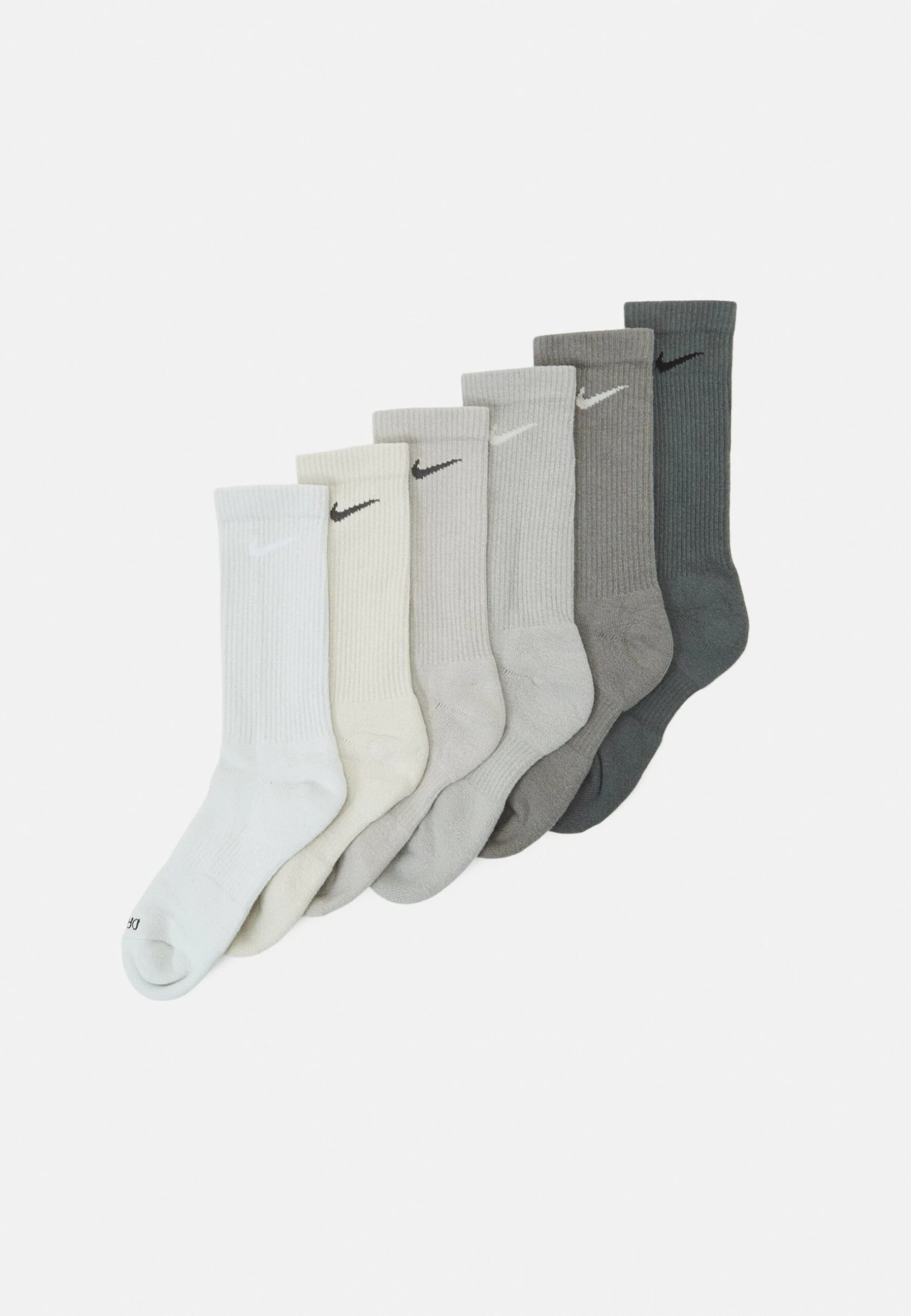 Nike Performance Everyday Plus Cush Crew Unisex 6 Pack - Sports Socks - Iron Grey/Flat Pewter/Light Iron Ore/Light Smoke Grey/Light Bone/Photon Dust 3 Nike Performance Everyday Plus Cush Crew Unisex 6 Pack - Sports Socks - Iron Grey/Flat Pewter/Light Iron Ore/Light Smoke Grey/Light Bone/Photon Dust