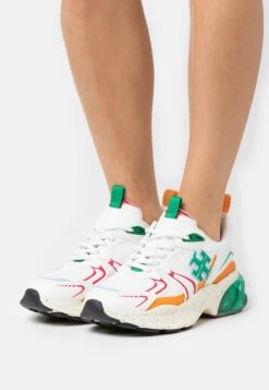 Tory Burch Good Luck Tech Trainer - Trainers - New Ivory/Green/Orange